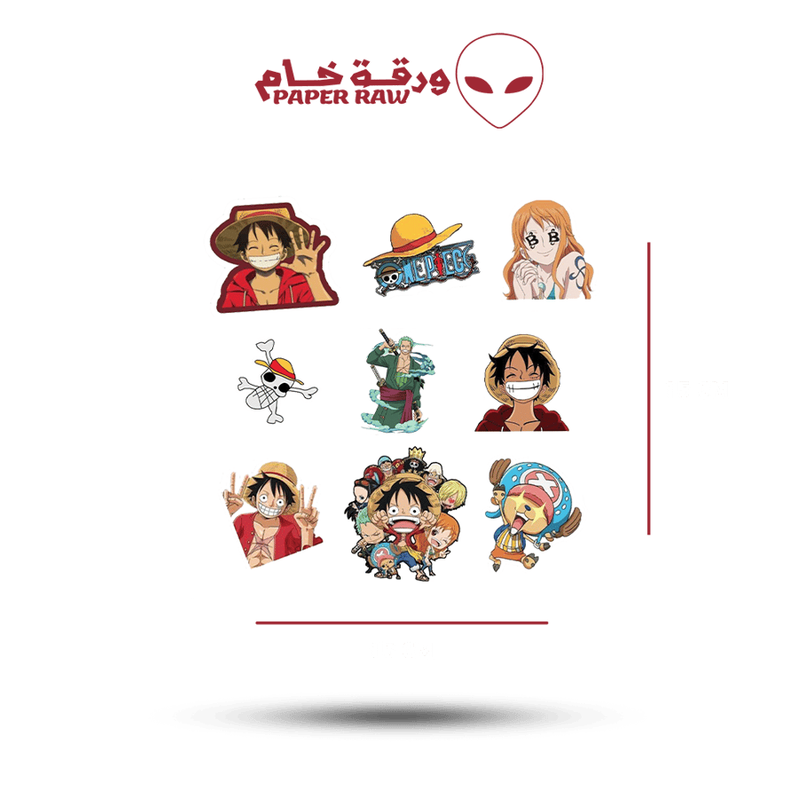 ملصقات ون بيس One Piece مقاس 15/15 سم ملصقات أنمي مقاومة للماء