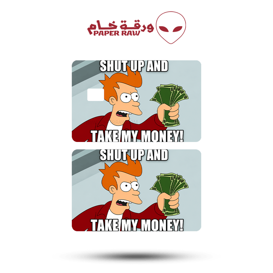ستيكر بطاقة صراف كوميدي