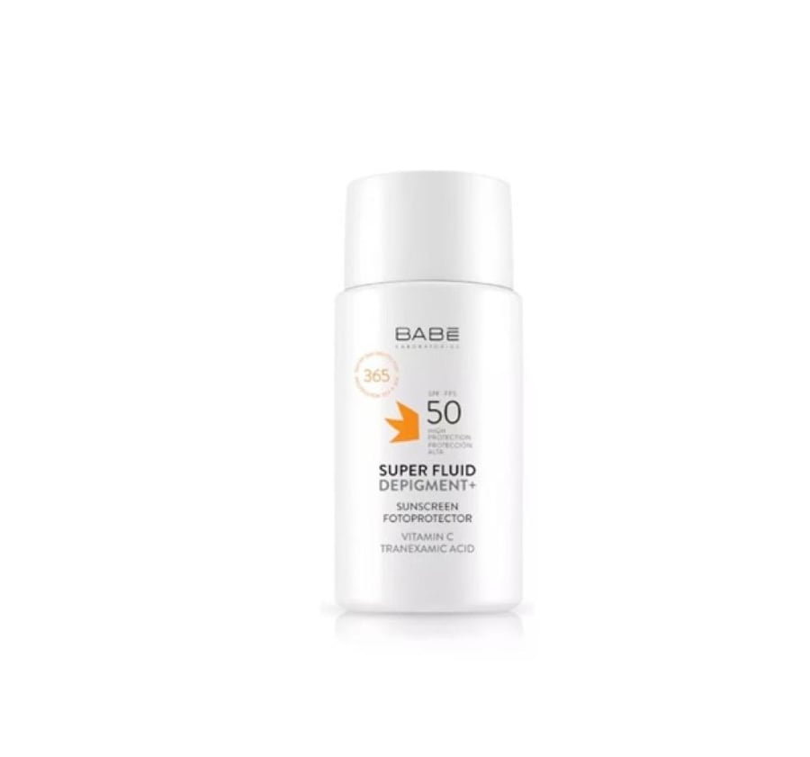 بابي دي بجمنت واقي شمس اس ب ف 50مضاد للبقع 50 مل | Babe Super Fluid Depigment Sunscreen Spf50 50ml