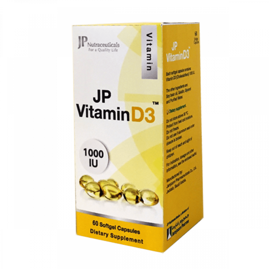 J.P. Vitamin D3 1000 IU 60 capsules