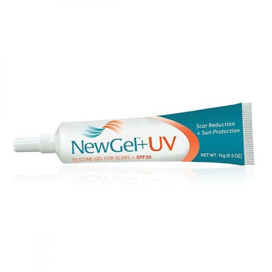 NewGel+UV SPF30 Silicone Gel with Zinc Oxide | هلام سيلكون متقدم 15 جم  لعلاج الندبات والجروح  وآثار الحروق من شركة نيوجل الأمريكية