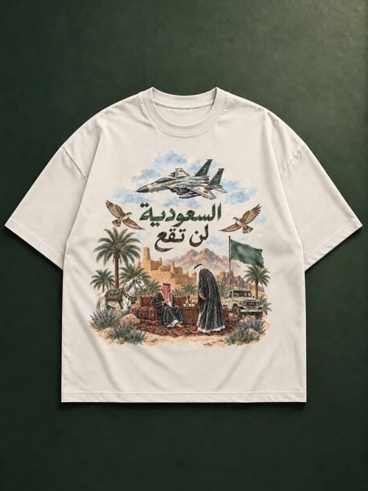 تيشيرت اليوم الوطني السعودية لن تقع