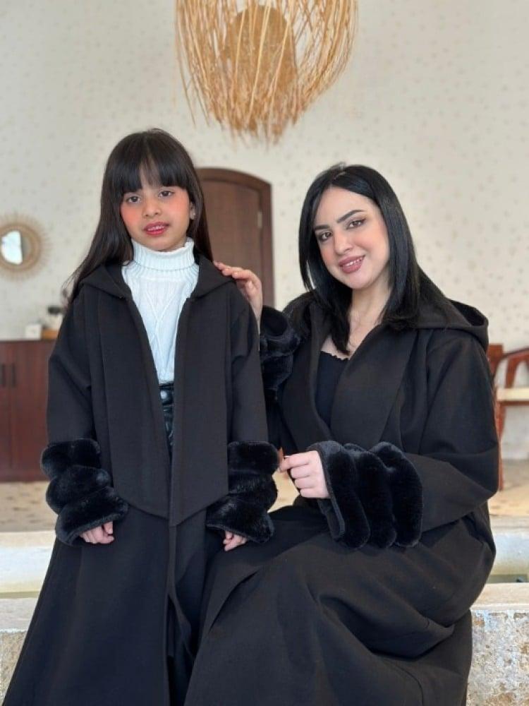 Mother and daughter fur set