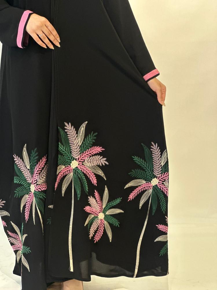 عبايه تاسيس نخل بتطريز كمبيوتر