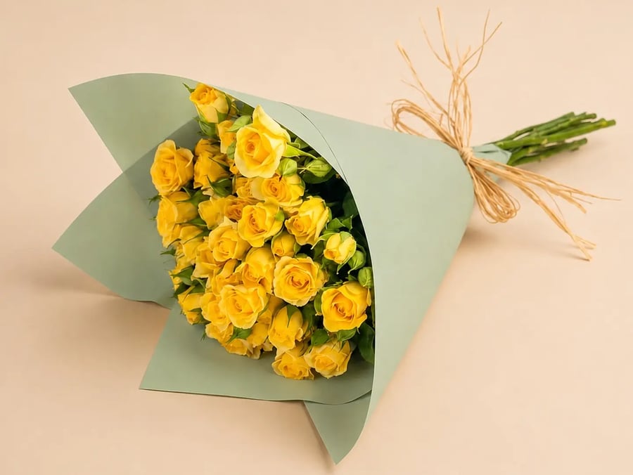 سبري أصفر من AWE FLORAL