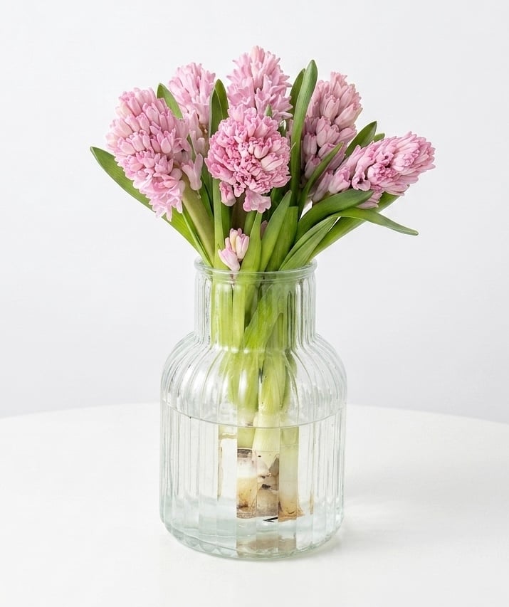 فازة هايسنث وردي من AWE FLORAL
