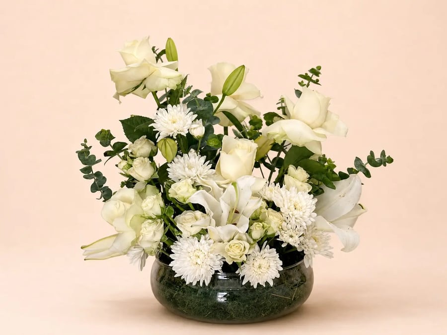 فازة لونا البيضاء من AWE FLORAL