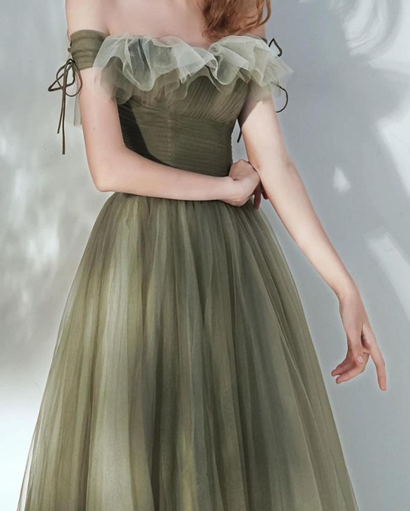 Olive green dress