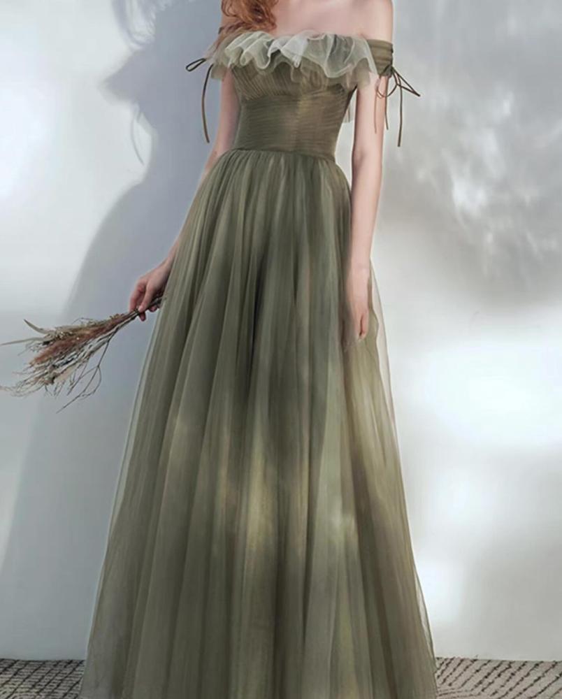 Olive green dress