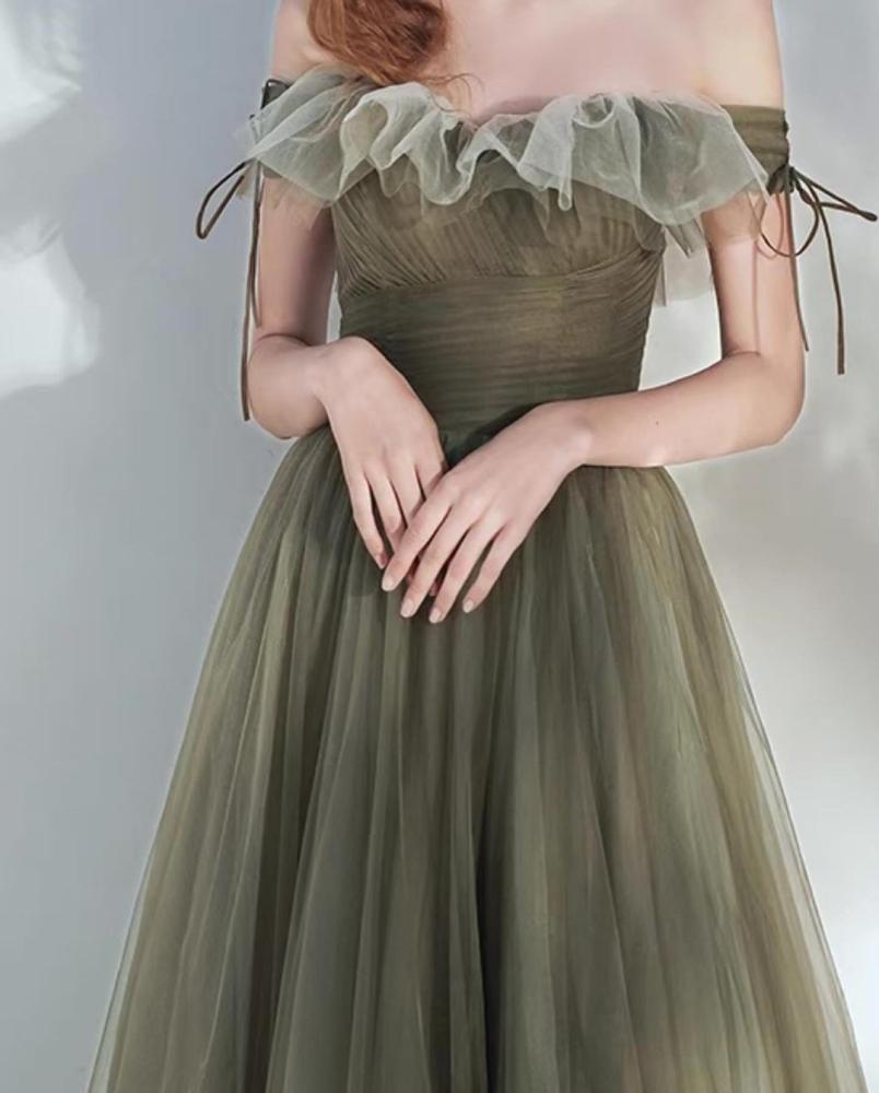 Olive green dress