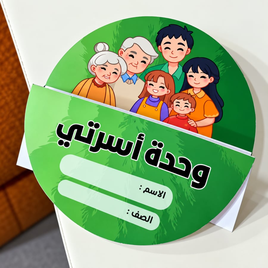 مطوية أسرتي - لغتي - اولى ابتدائي ( ترم الاول )