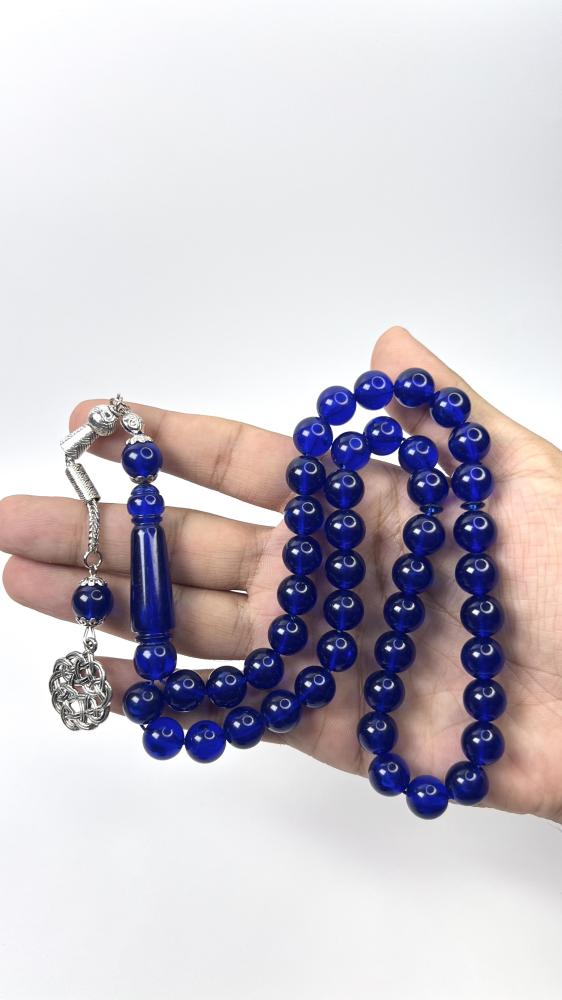 Navy blue prayer bead string