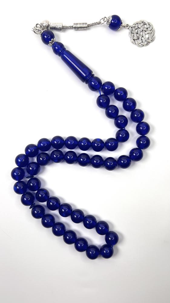 Navy blue prayer bead string