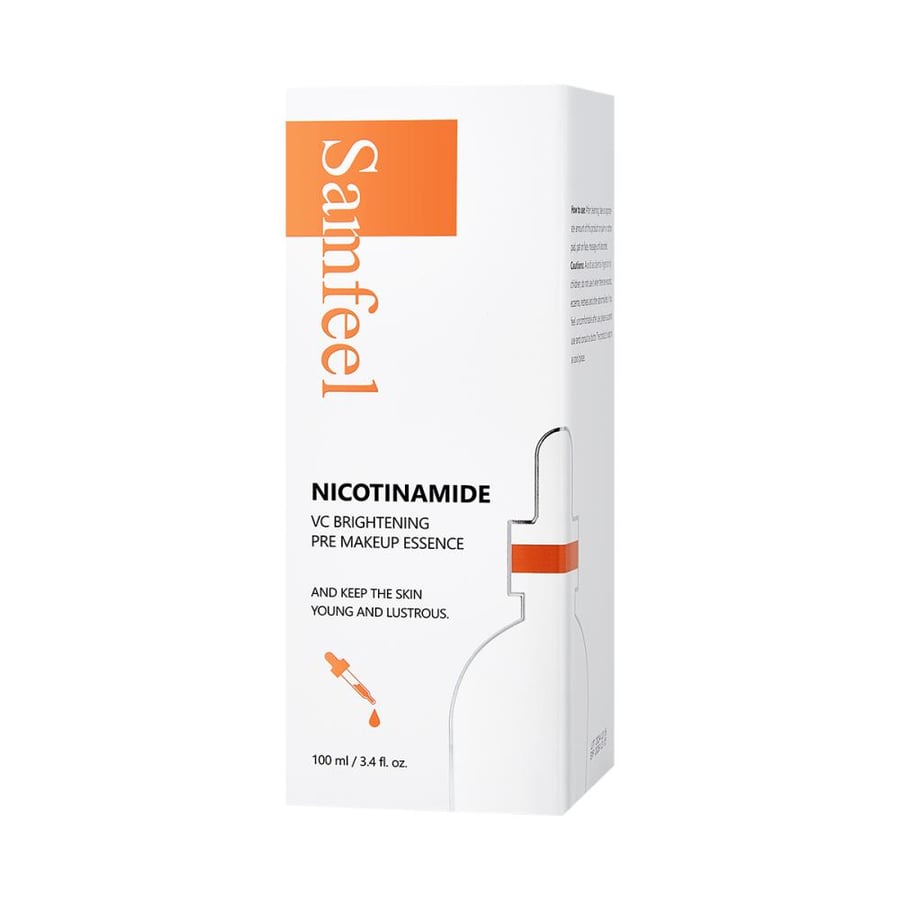 جوهر "سامفيل" المشرّق بالنيكوتيناميد وفيتامين سي لما قبل المكياج (Samfeel Nicotinamide VC Brightening Pre-Makeup Essence).