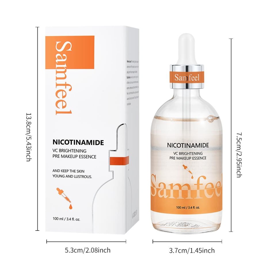 جوهر "سامفيل" المشرّق بالنيكوتيناميد وفيتامين سي لما قبل المكياج (Samfeel Nicotinamide VC Brightening Pre-Makeup Essence).