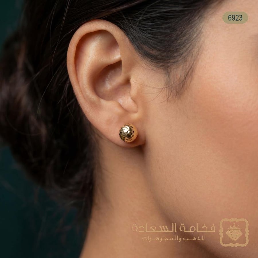 حلق إيطالي ذهب عيار 18 موديل 6923 A