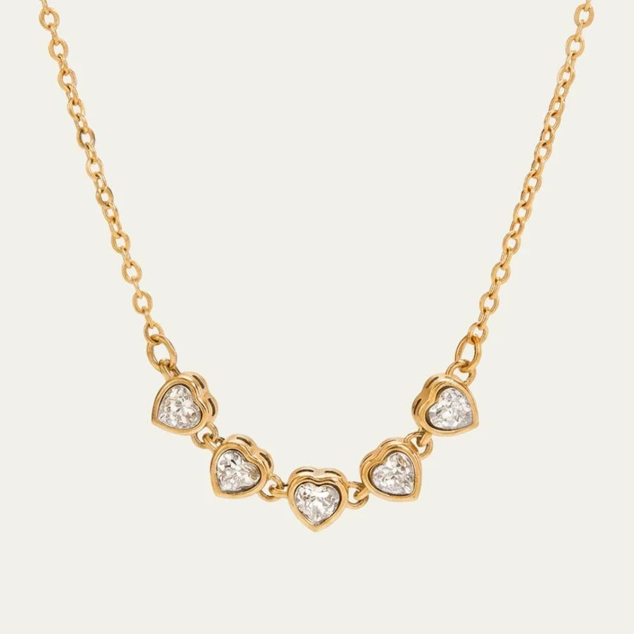 Heart chain in gold color
