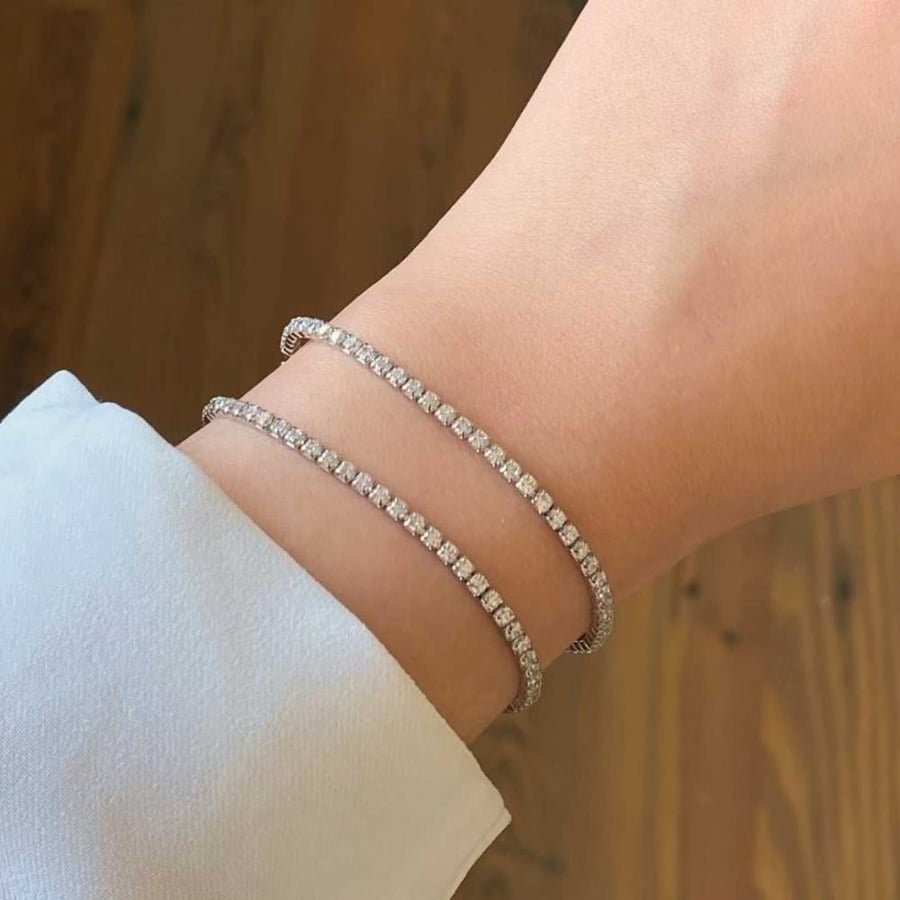 [B027] Tennis bracelet gold-plated