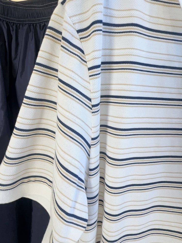 قميص برادا "بولو" المقلم (Prada Striped Polo Shirt)