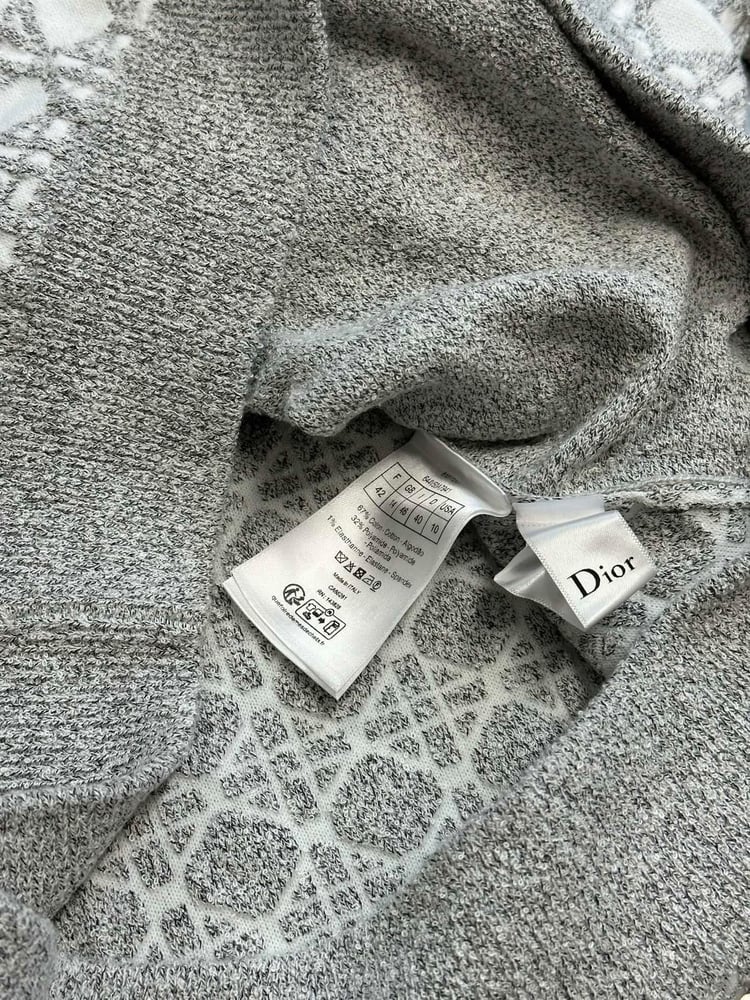 جاكيت ديور التريكو المتبطن الفاخر (Dior Cannage Knit Bomber Jacket)