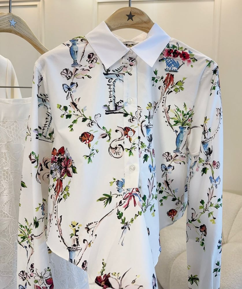 قميص ديور الفني (Dior Artistic Print Shirt)