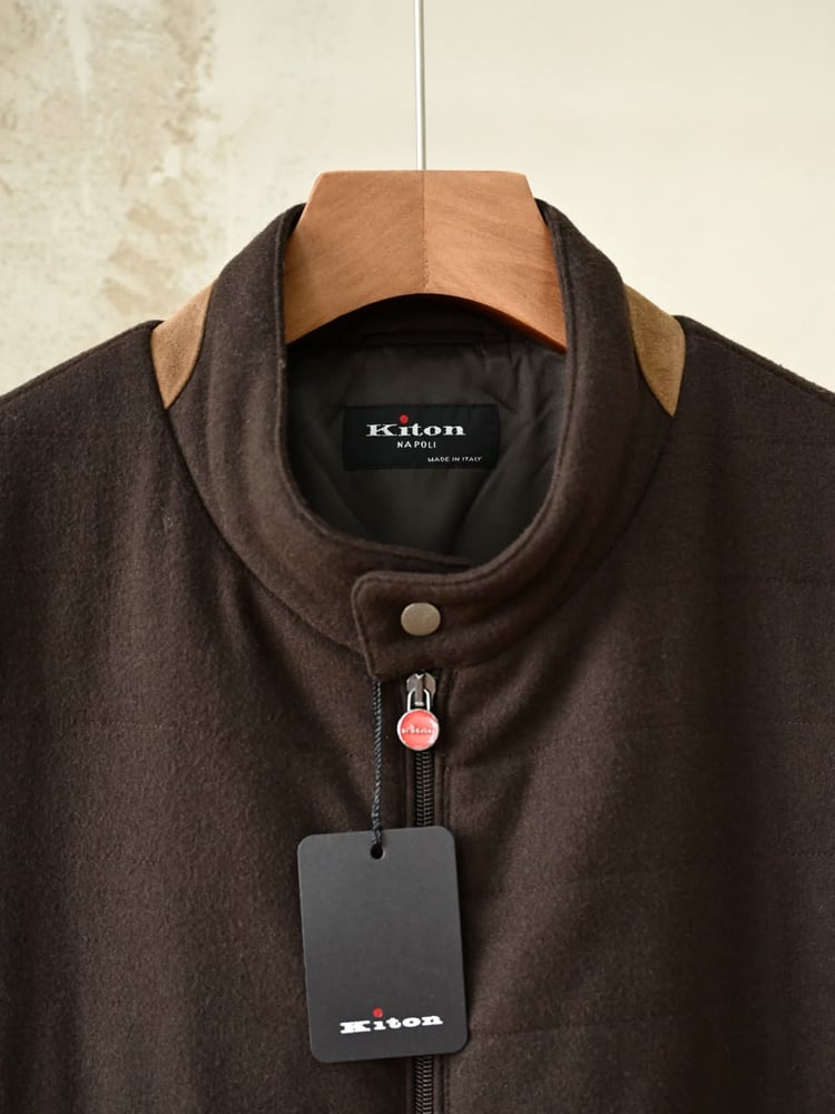 فيست كيتون الرجالي الفاخر من الصوف المبطن (Kiton Quilted Wool Vest)