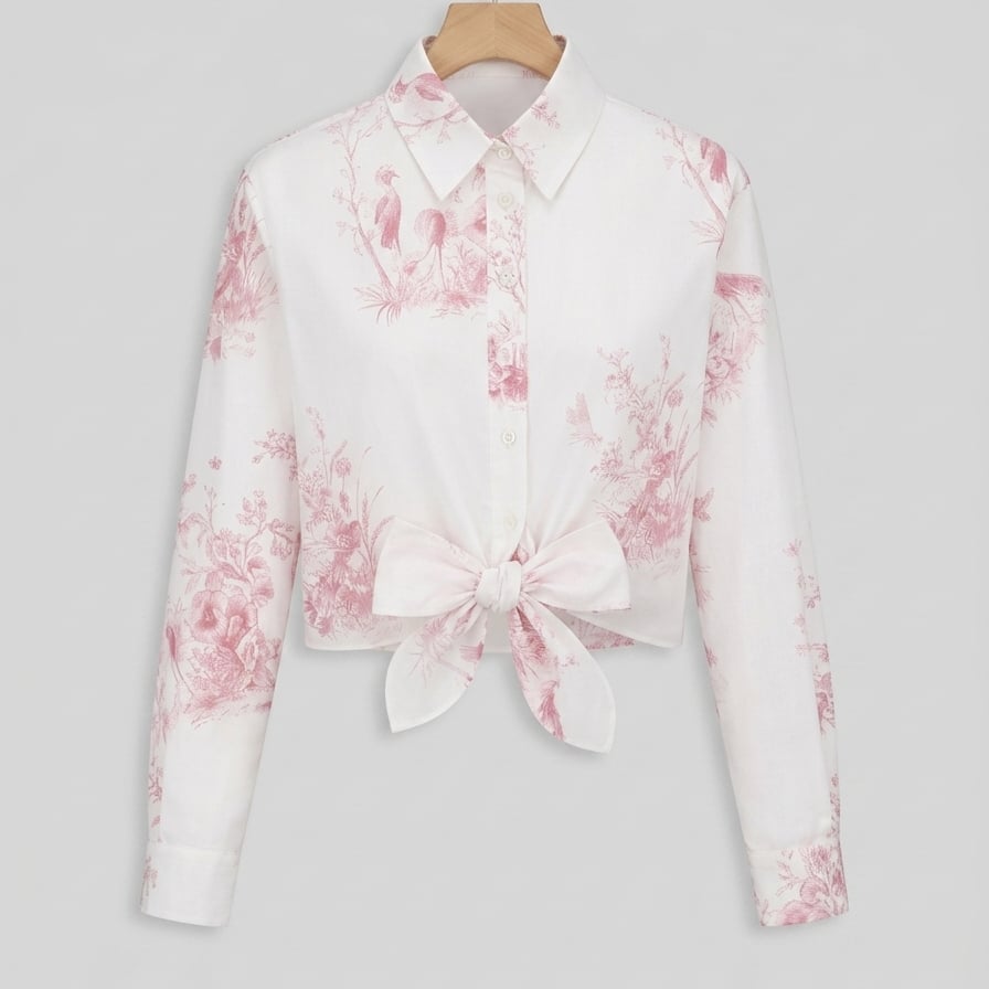 قميص "توال دو جوي" (Toile de Jouy) من ديور (Dior) – قطعة فنية تعكس رقي التراث الباريسي