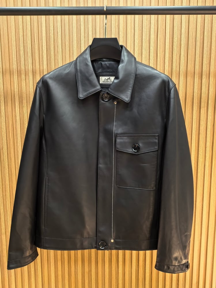 جاكيت هيرميس الجلدي الفاخر (Hermes Leather Jacket)