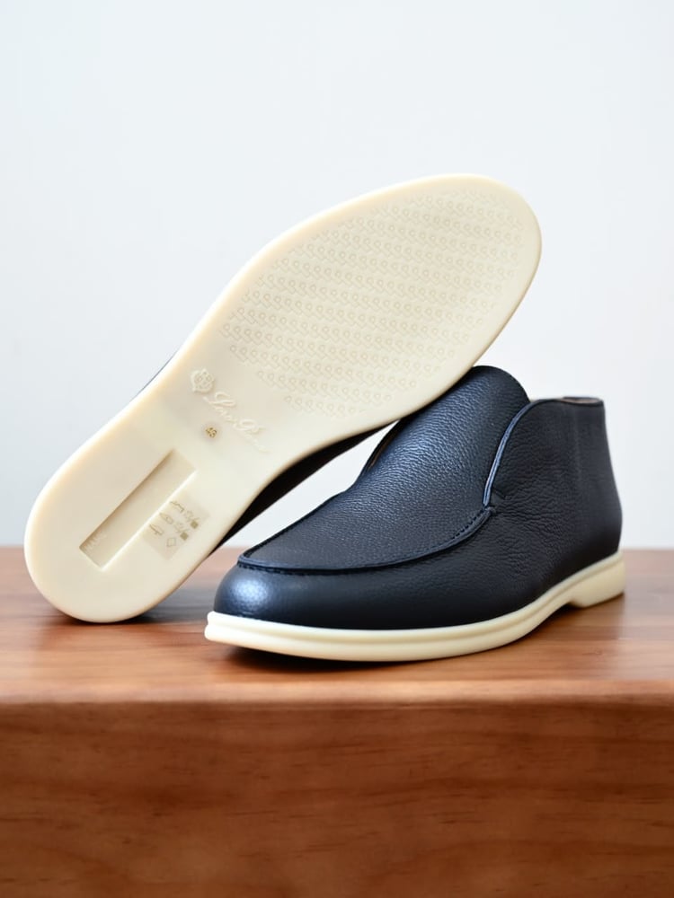 حذاء لورو بيانا الرجالي الفاخر من الجلد الطبيعي ( Loro Piana Open Walk Grained Leather )