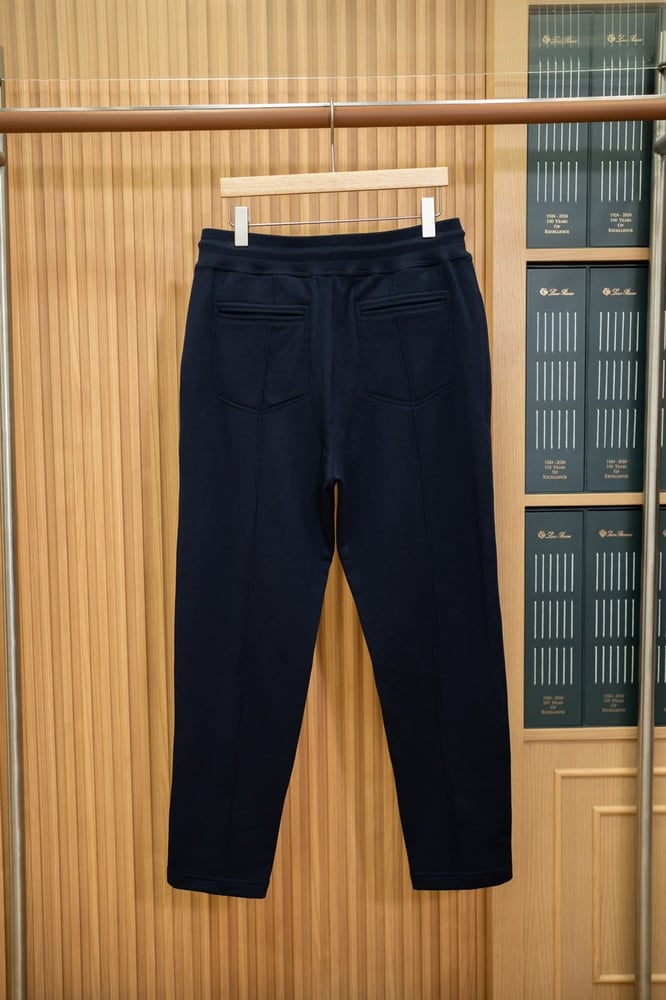 طقم صوف فاخر بسحاب من برونيلو كوتشينيلي - كحلي | Brunello Cucinelli Tracksuit