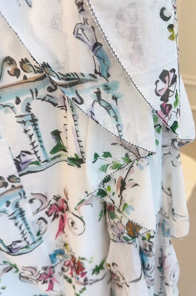 فستان ديور الفني المطبوع (Dior Artistic Print Maxi Dress)