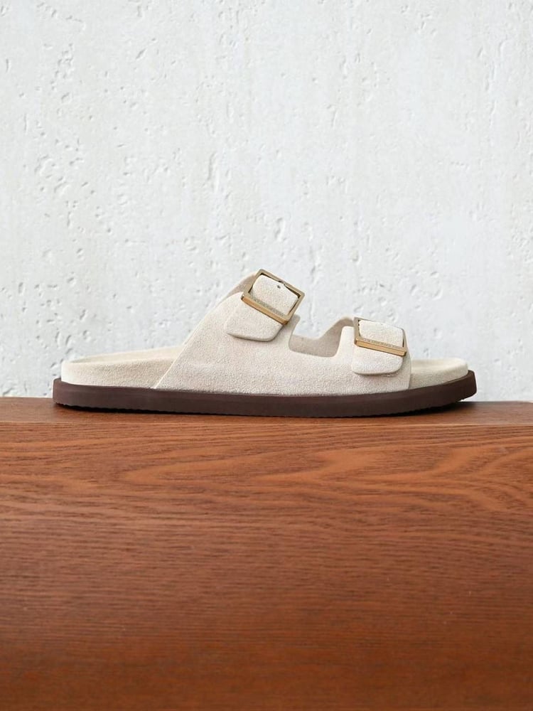 صندل برونيلو كوتشينيلي شمواه فاخر Brunello Cucinelli Suede Sandals