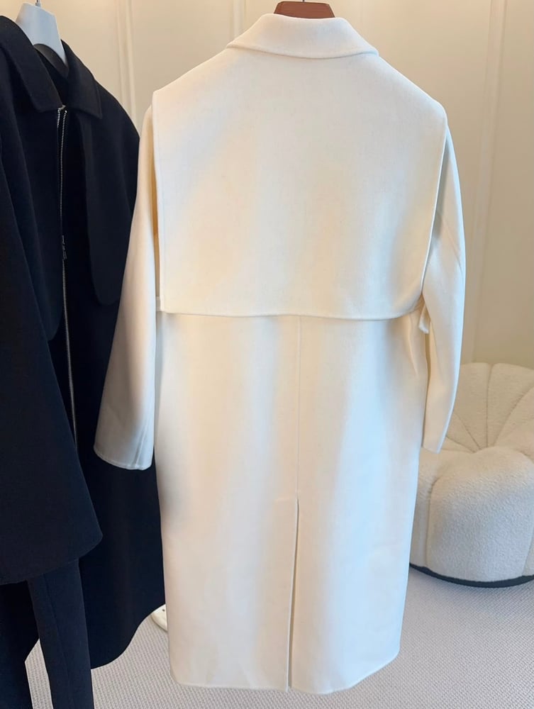 معطف "هيرميس" (Hermès) النسائي الطويل الفاخر بسحاب أمامي