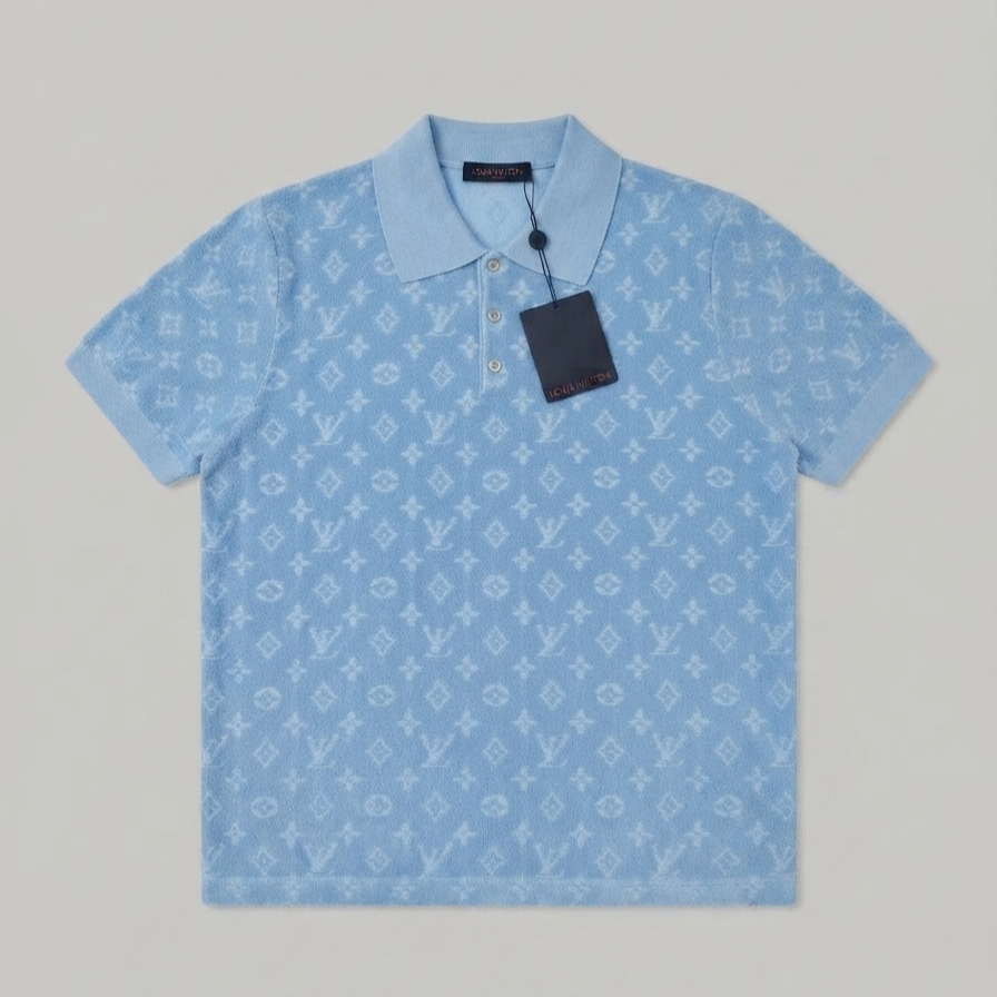 قميص بولو لوي فيتون بنقش Monogram الفاخر