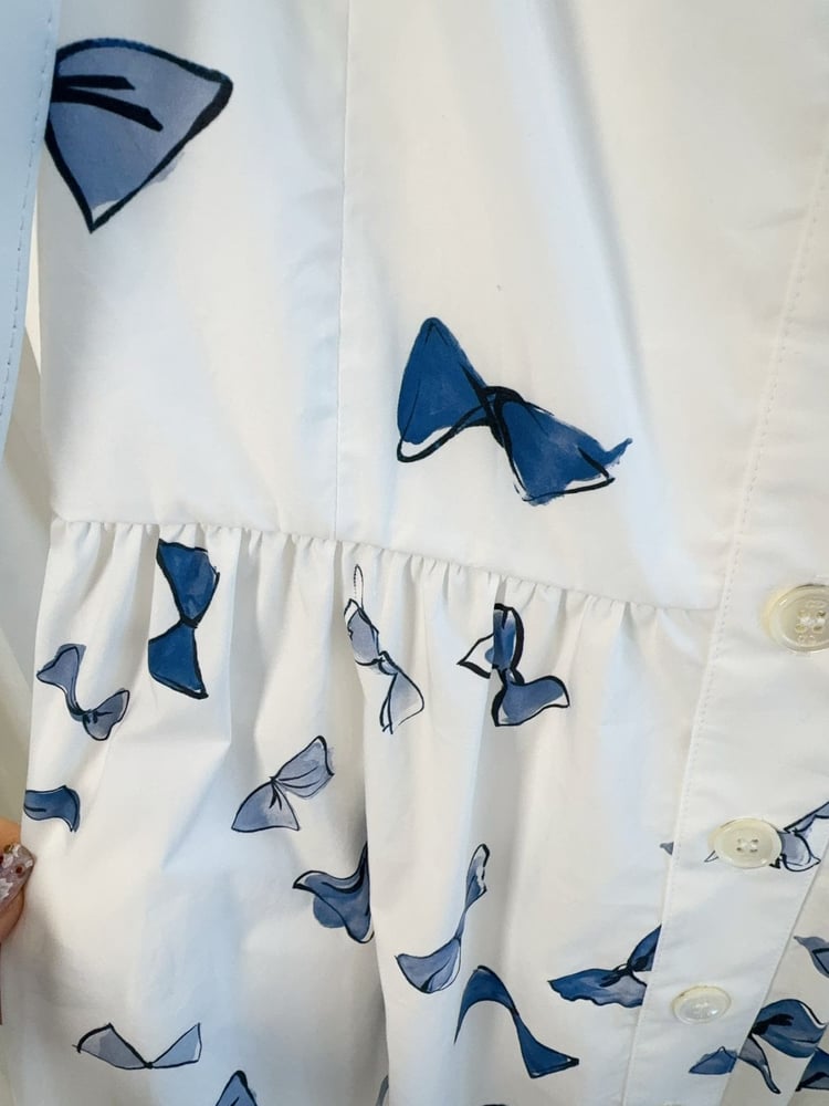 فستان "باو" الصيفي الأنيق (Bow-Print Summer Dress)