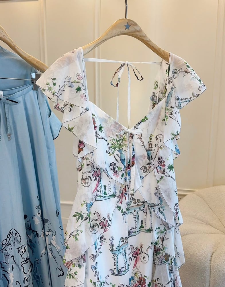 فستان ديور الفني المطبوع (Dior Artistic Print Maxi Dress)