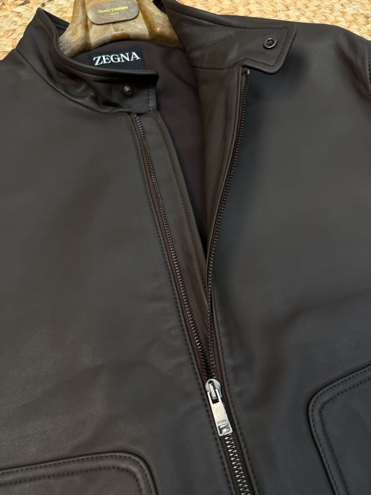 جاكيت إرمينيجيلدو زينيا الجلدي الفاخر (Ermenegildo Zegna Leather Jacket)