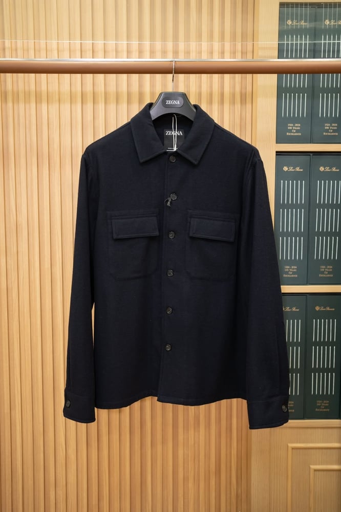 طقم كشمير فاخر من زيانيا (Zegna Cashmere Overshirt & Trousers Set)