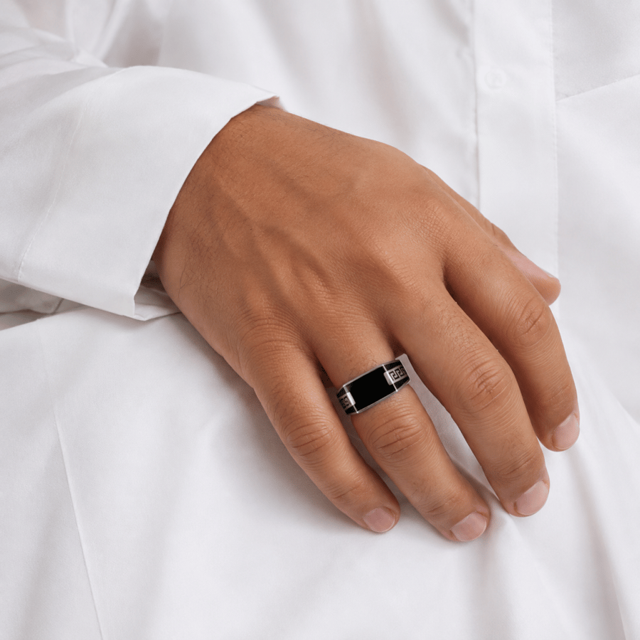 خاتم رجالي فضة عيار 925