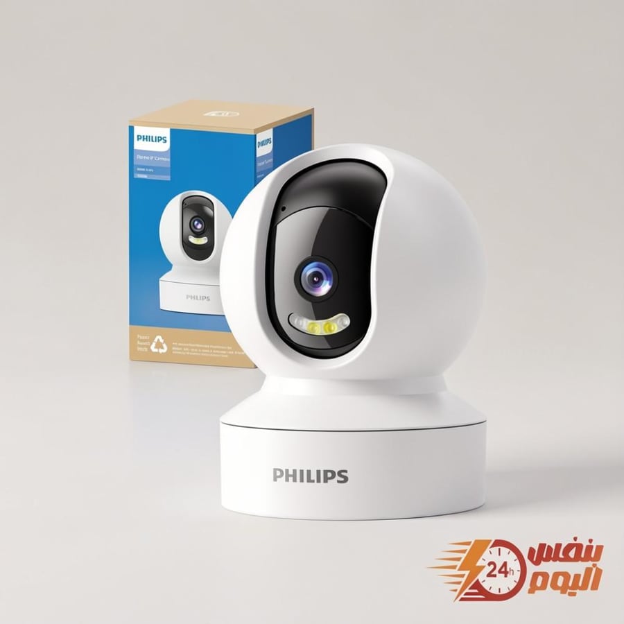 Philips 360° Smart Security Camera 1080P Wi-Fi Indoor & Outdoor – White