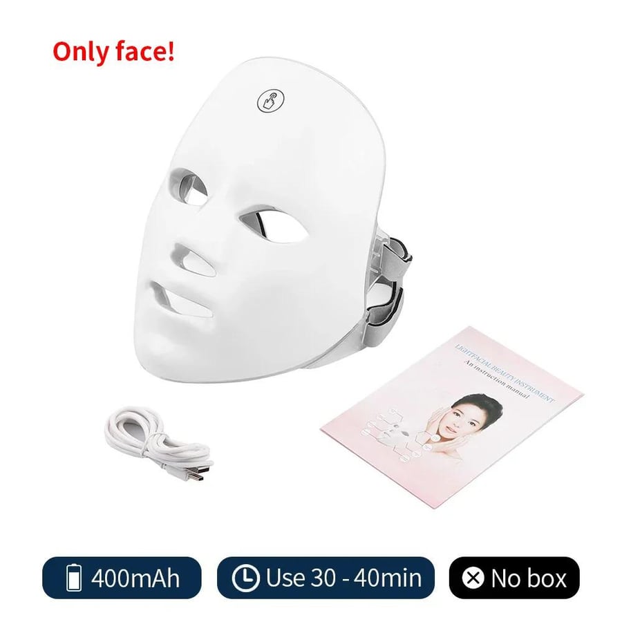 قناع LED للعناية بالوجه والرقبة