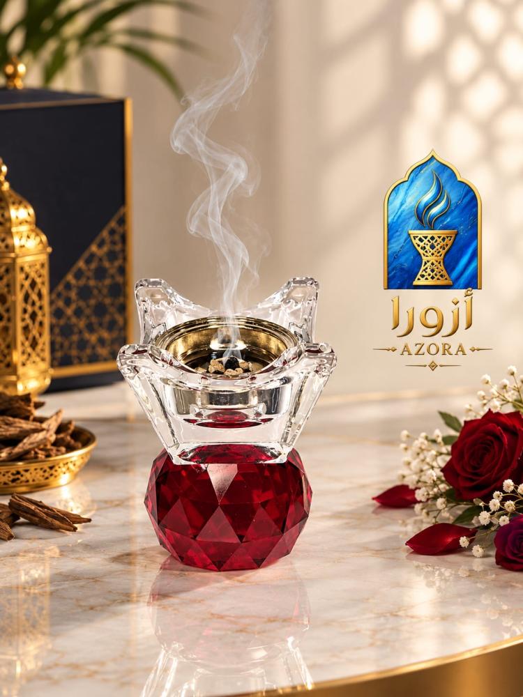 مبخرة الكرستال أحمر