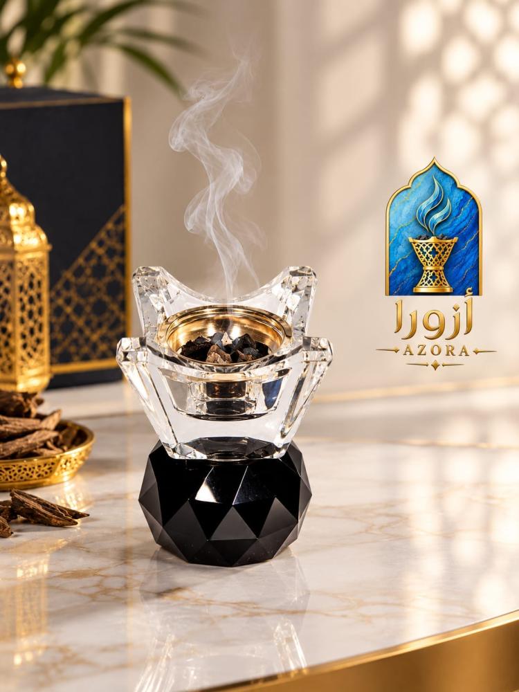 مبخرة الكرستال أسود