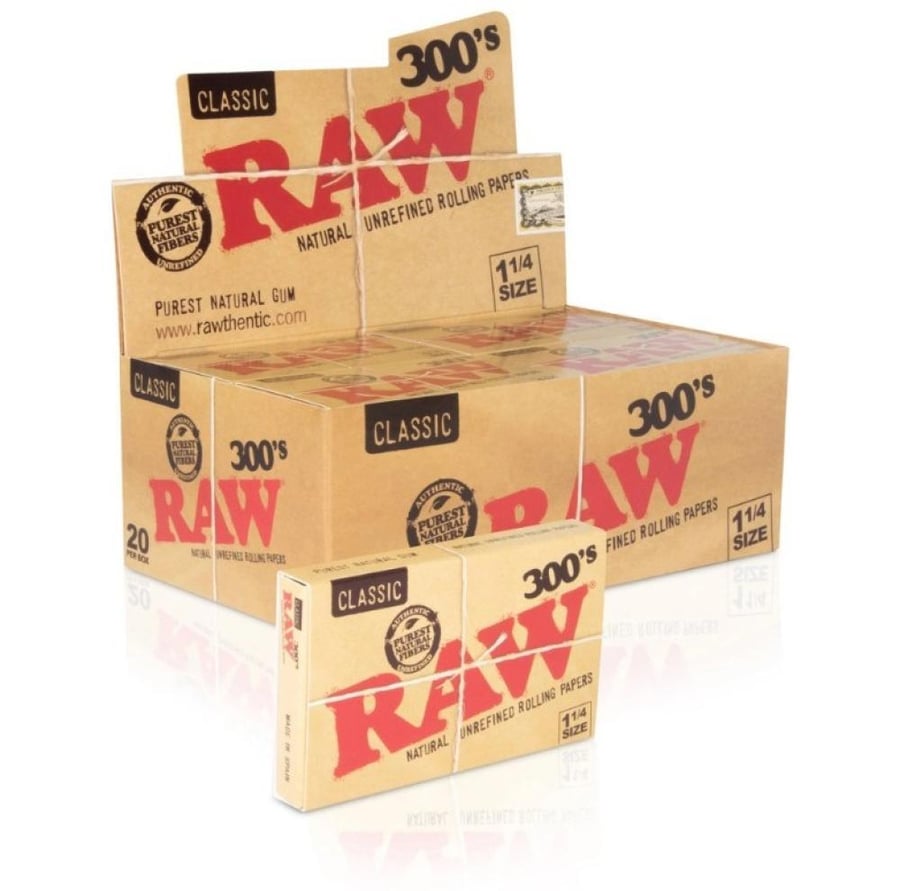 ورق لف RAW كلاسيك 300 ورقة مقاس