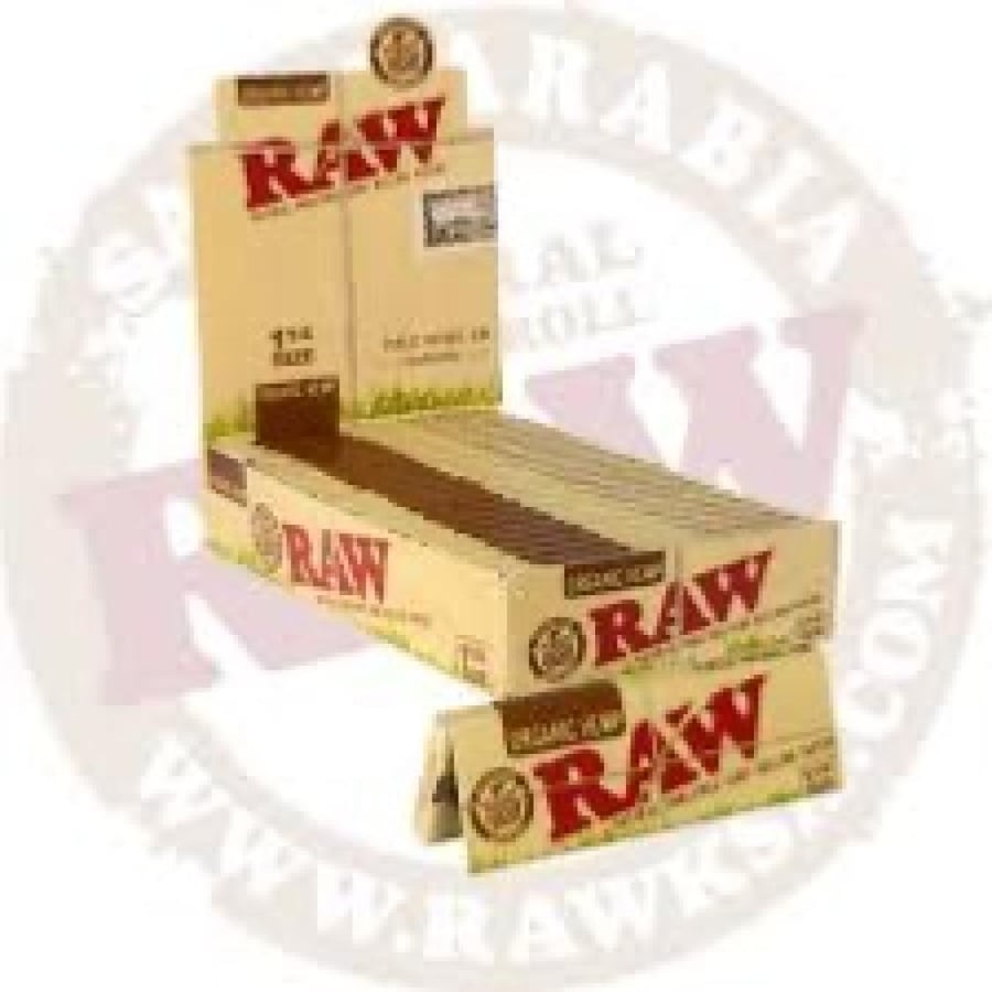 ورق راو أورجانيك هيمب 1¼ – 50 ورقة | RAW Organic Hemp Rolling Papers 1¼