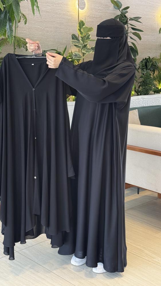 خمار طقاق بغطوه + عبايه ساده