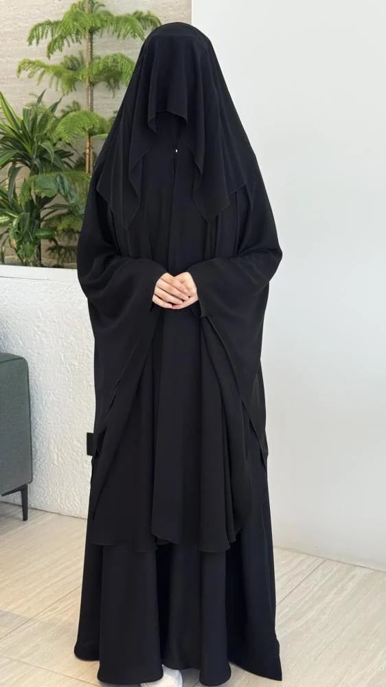 خمار طقاق بغطوه + عبايه ساده