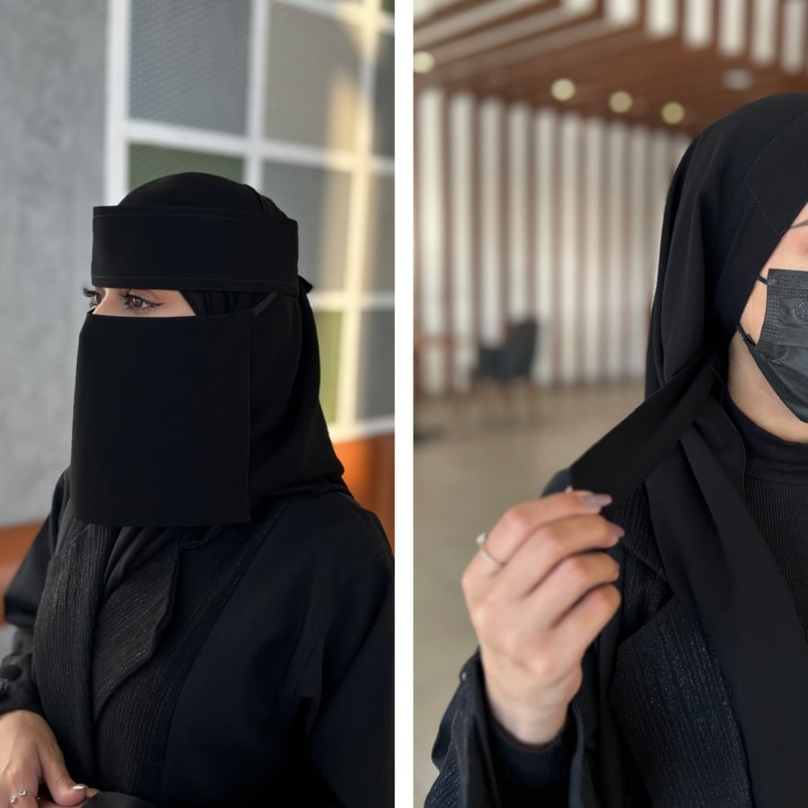 عرض نقاب قصير  +طرحه ربط