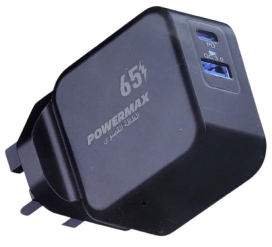شاحن Power max MX85 الجداري السريع - شحن ذكي بمنفذين