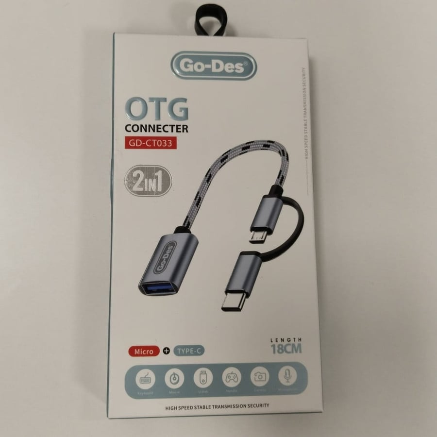 es - تحويله من USB الى تايب سي ومايكرو م/GD-CT033 ماركة جوديس